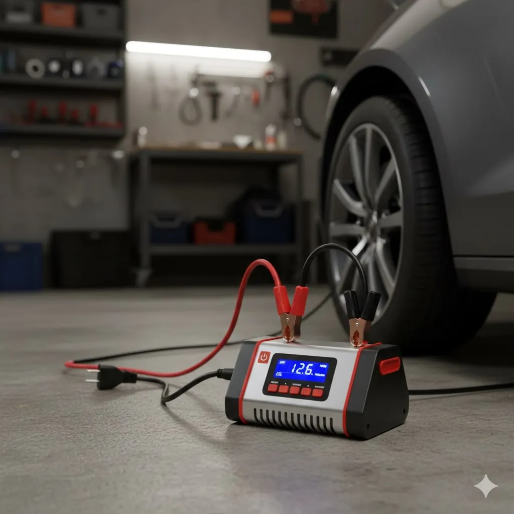 Persiapan Sebelum Menggunakan Charger Aki (c) Ilustrasi AI