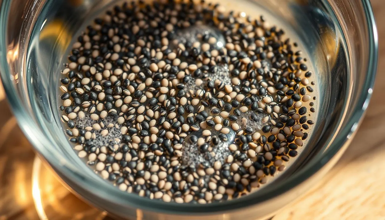 Cara Menggunakan Chia Seed dengan Merendam Terlebih Dahulu (c) Ilustrasi AI