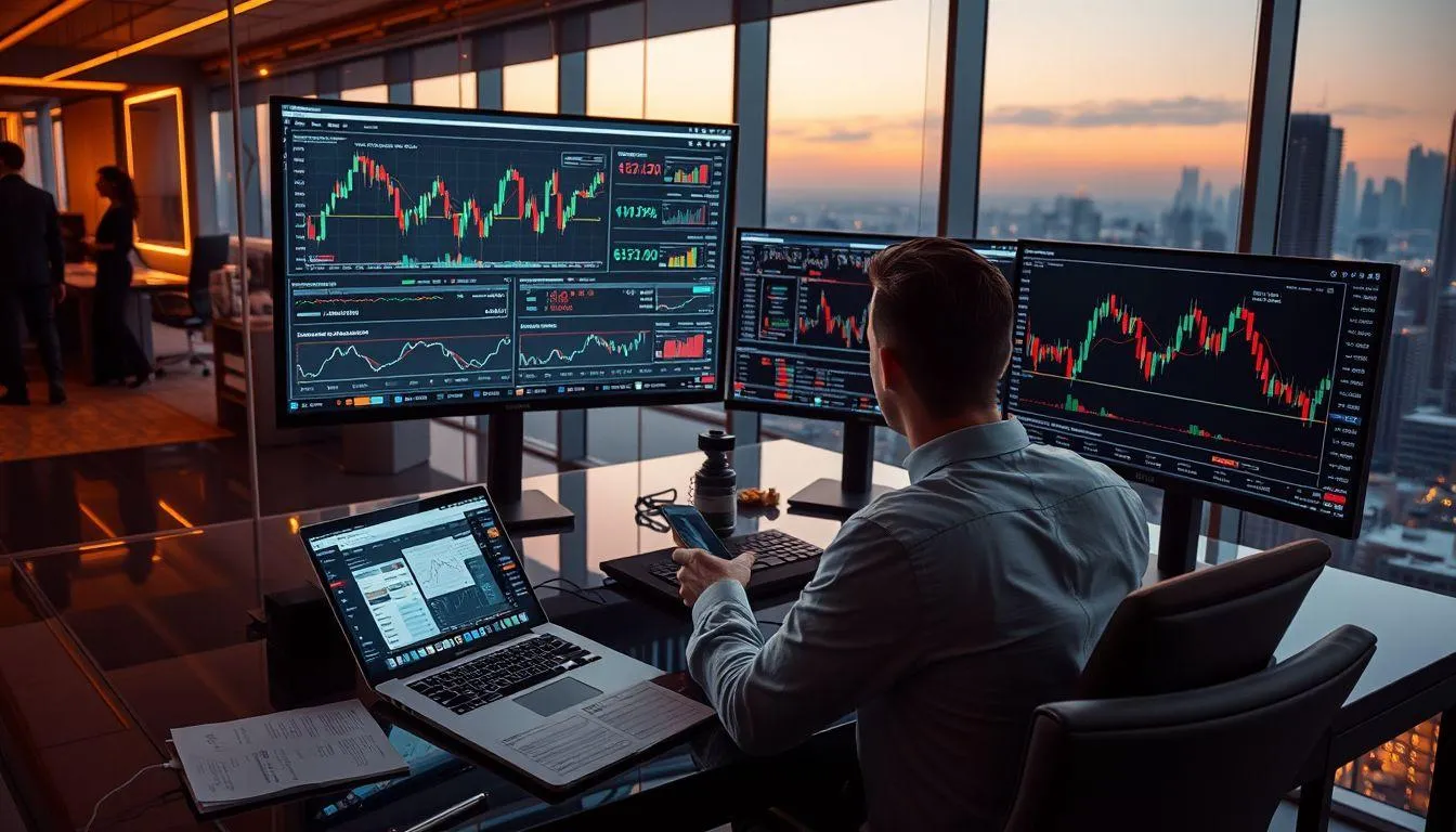 Analisis Pasar dan Manajemen Risiko (c) Ilustrasi AI