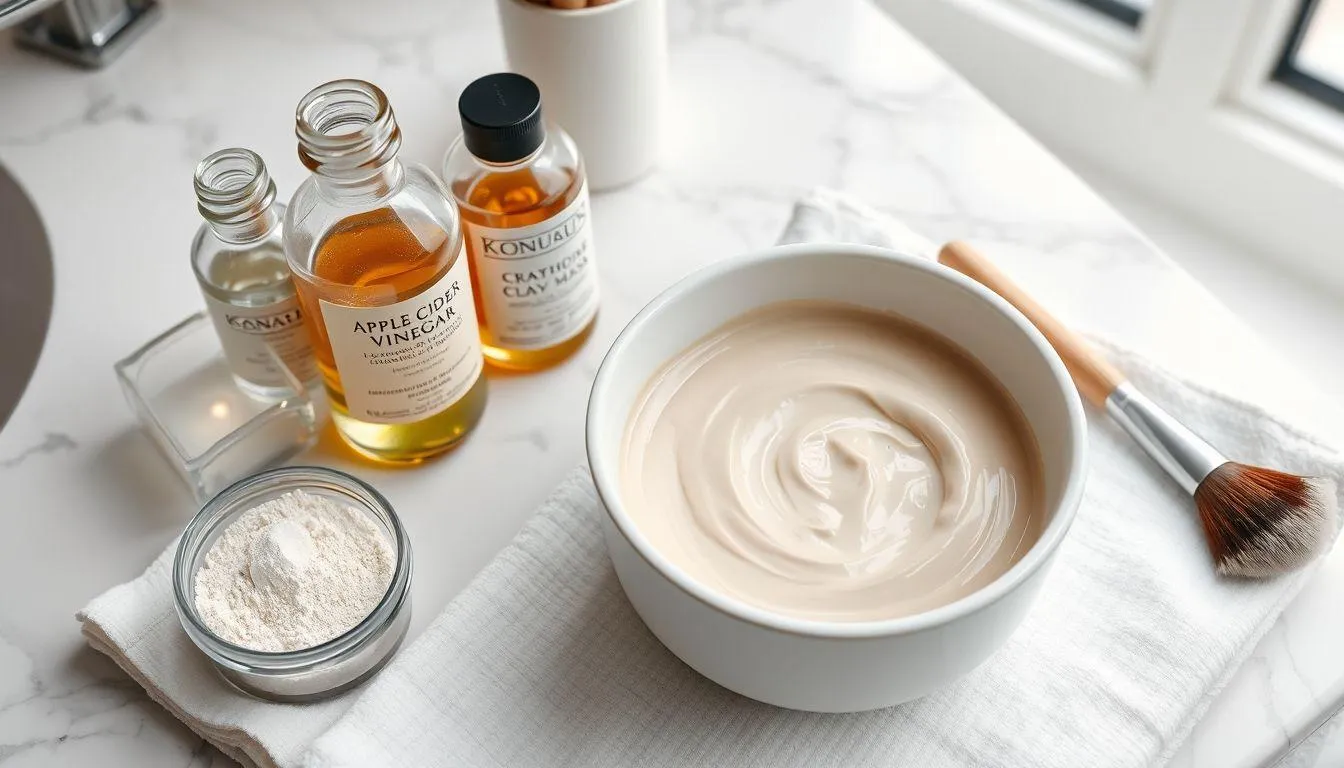 8. Cara Menggunakan Cuka Apel untuk Wajah dengan Masker Clay (c) Ilustrasi AI