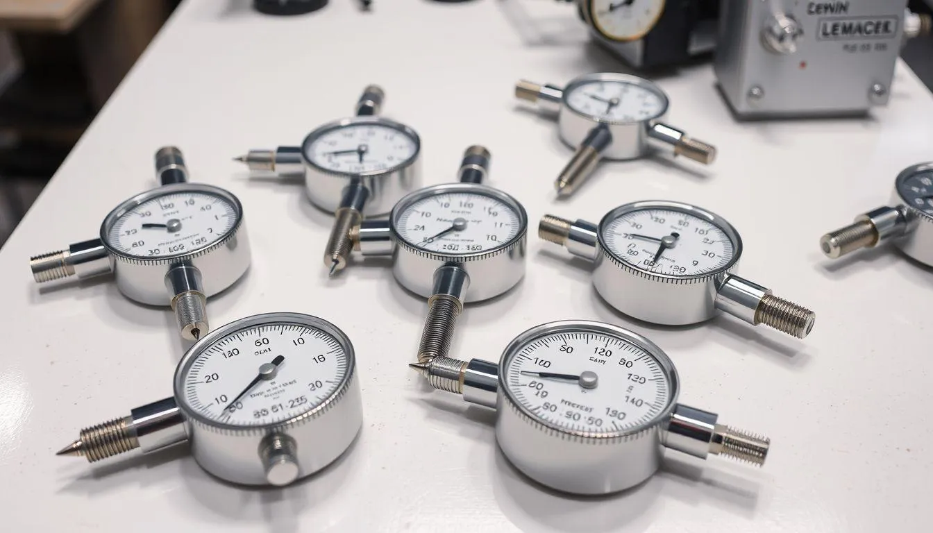 Jenis-Jenis Dial Indicator dan Aplikasinya (c) Ilustrasi AI