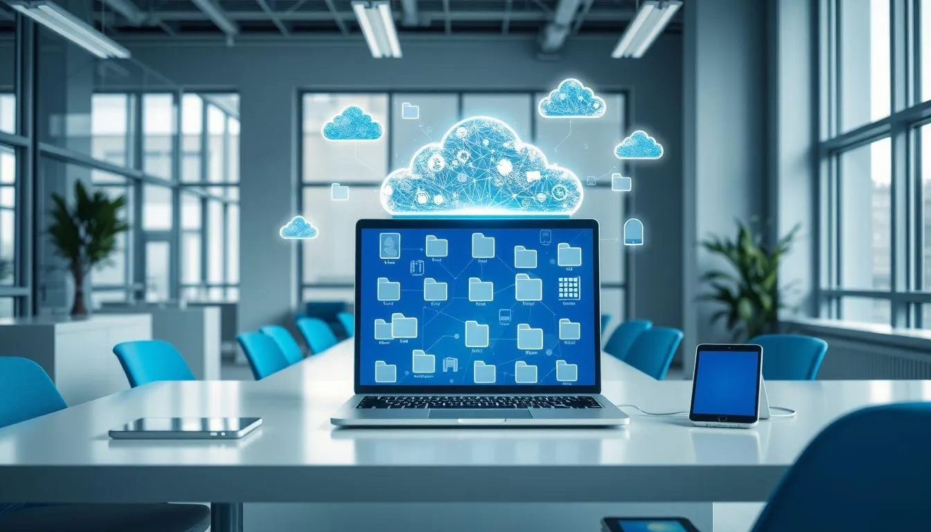 Pengertian Dropbox sebagai Layanan Penyimpanan Cloud (c) Ilustrasi AI