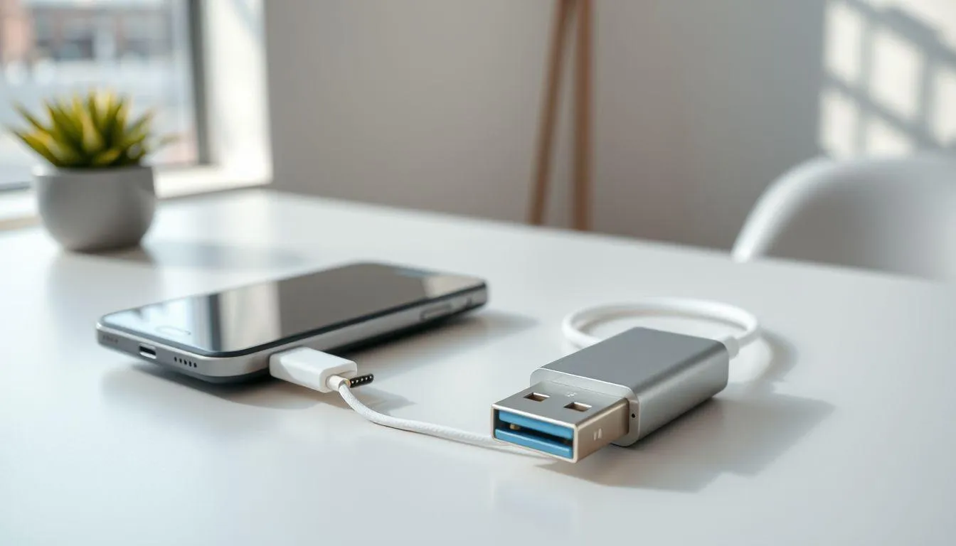 Persiapan Sebelum Menghubungkan Flashdisk ke HP (c) Ilustrasi AI