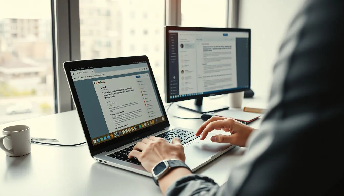 Seseorang sedang membuka laptop (c) Ilustrasi AI