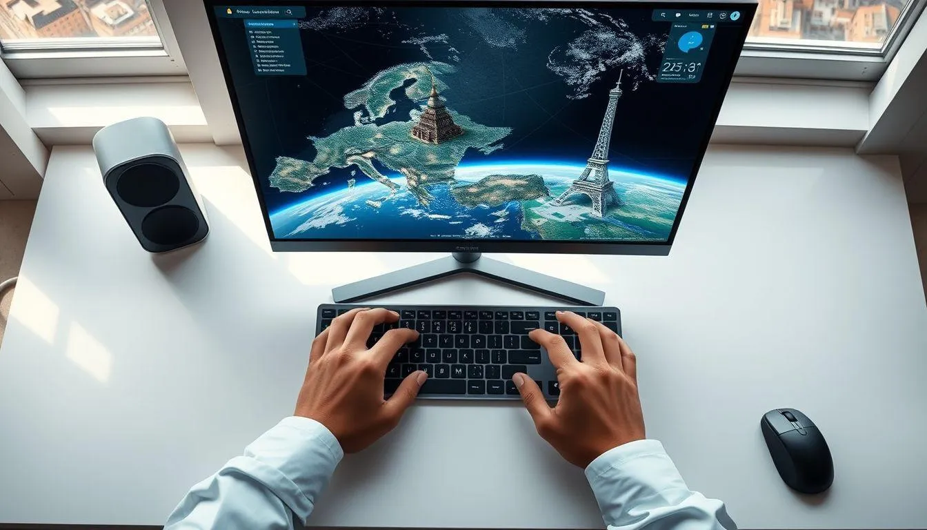 Langkah-Langkah Mencari dan Menjelajahi Lokasi (c) Ilustrasi AI