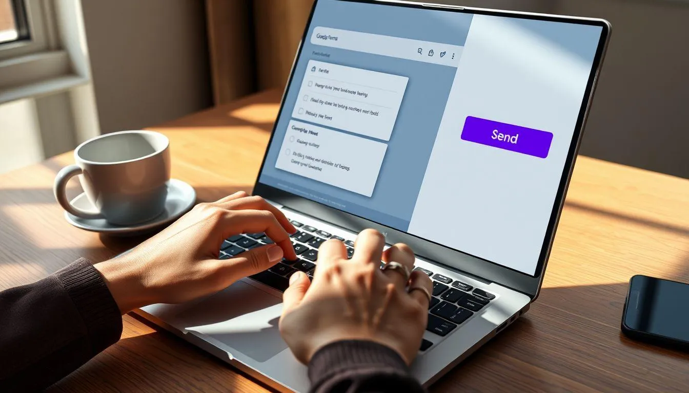 Cara Membagikan Google Form kepada Responden (c) Ilustrasi AI
