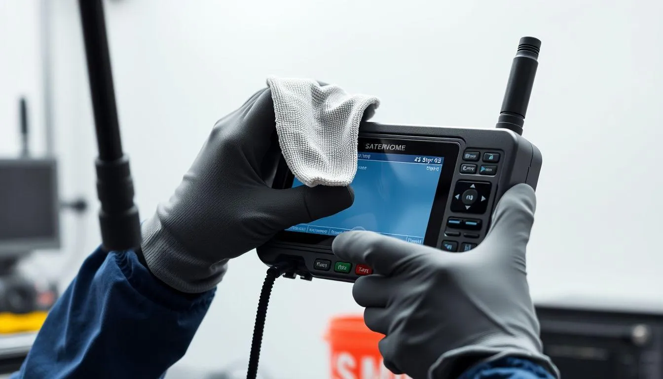 Perawatan dan Maintenance Handphone Satelit (c) Ilustrasi AI