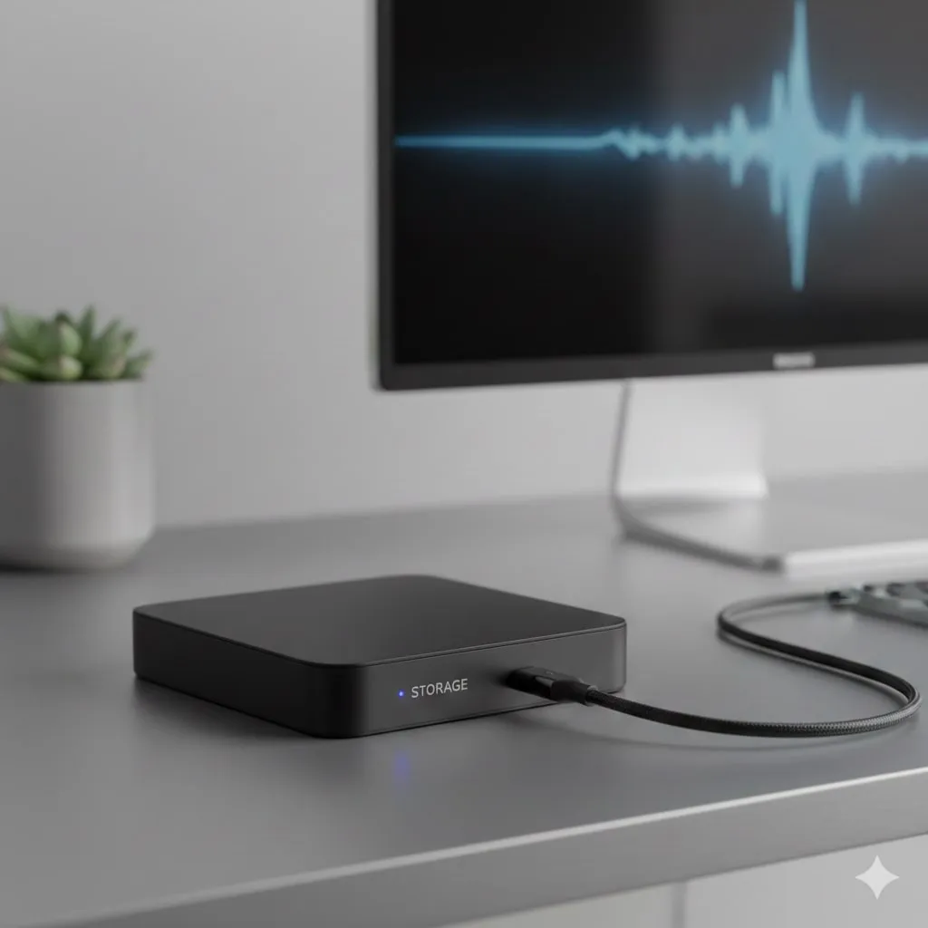 Langkah-Langkah Menghubungkan Hardisk Eksternal ke Komputer (c) Ilustrasi AI