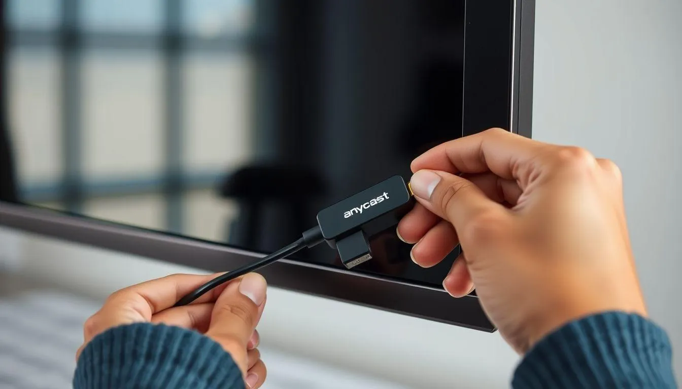 Langkah-Langkah Cara Menggunakan HDMI Dongle Anycast ke TV (c) Ilustrasi AI