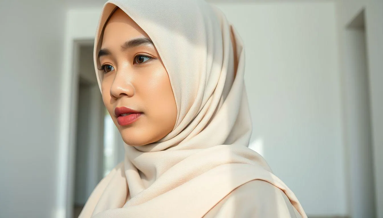 Pakai jilbab segiempat (c) Ilustrasi AI