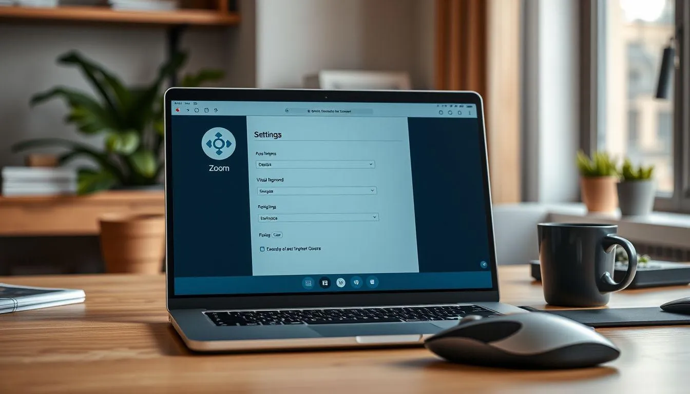 Cara Menggunakan Latar Belakang di Zoom Melalui Laptop (c) Ilustrasi AI