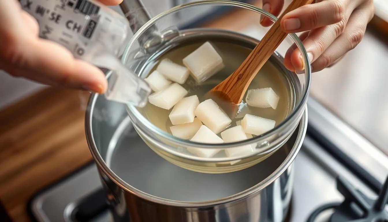 3. Cara Menggunakan Lem Lilin Tanpa Tembak dengan Metode Double Boiler (c) Ilustrasi AI