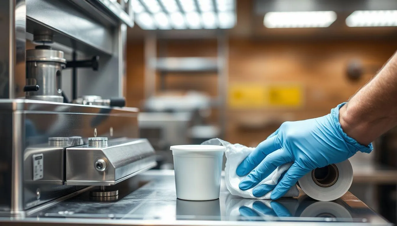 Persiapan Sebelum Menggunakan Mesin Press Cup (c) Ilustrasi AI