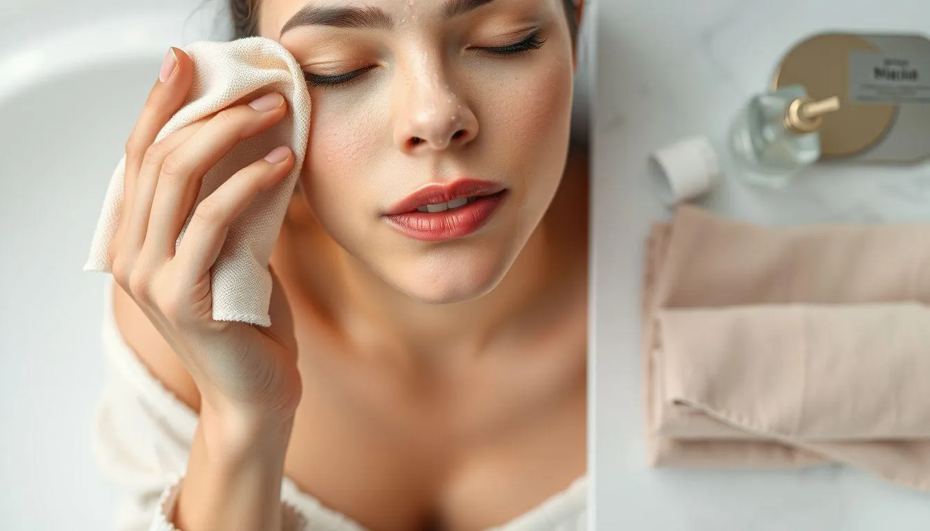 2. Cara Menggunakan Micellar Water Tanpa Kapas dengan Kain Lembut (c) Ilustrasi AI
