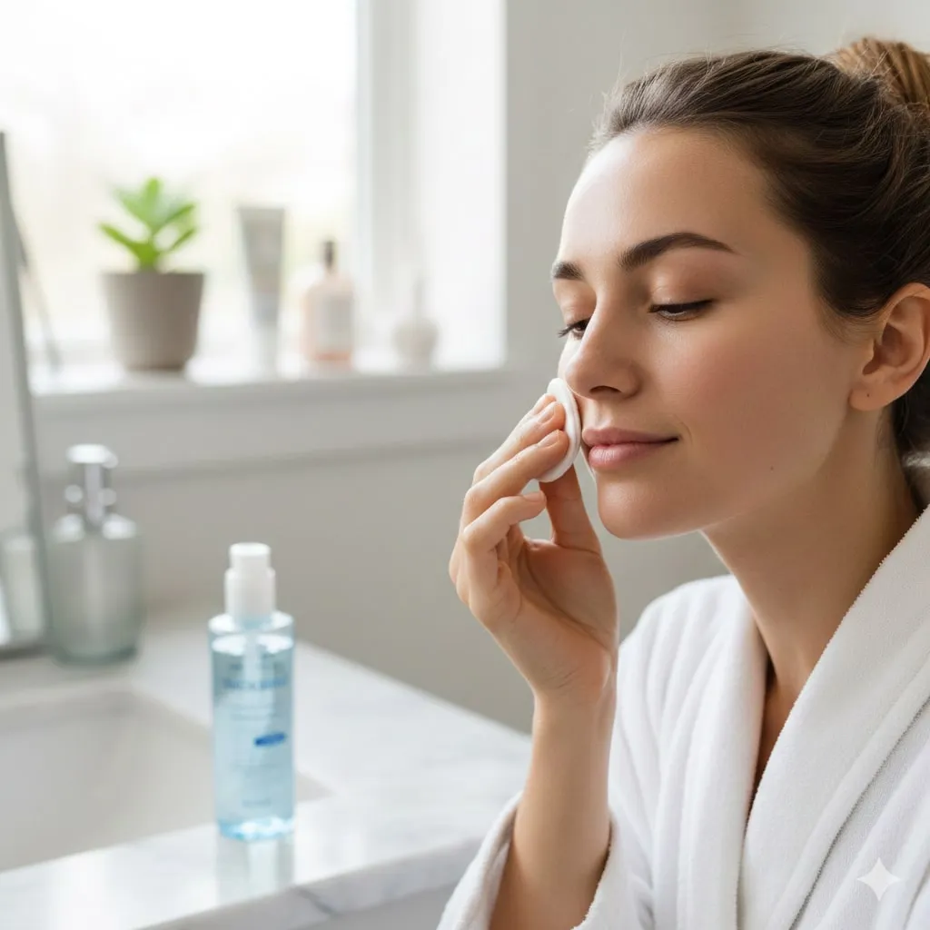 Waktu Terbaik Menggunakan Micellar Water (c) Ilustrasi AI