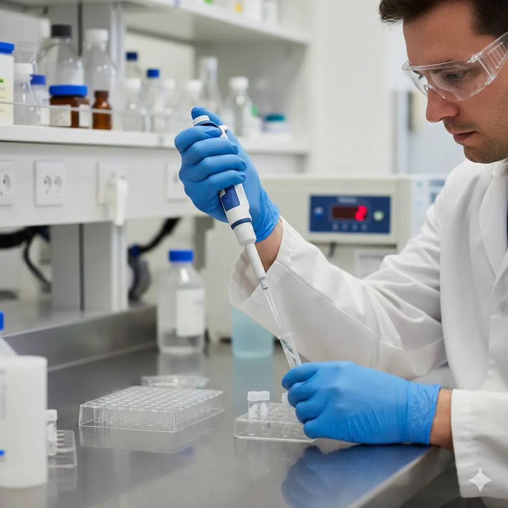 Perawatan dan Kalibrasi Mikropipet (c) Ilustrasi AI