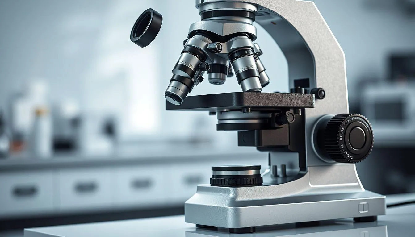 Bagian-Bagian Mikroskop Cahaya dan Fungsinya (c) Ilustrasi AI