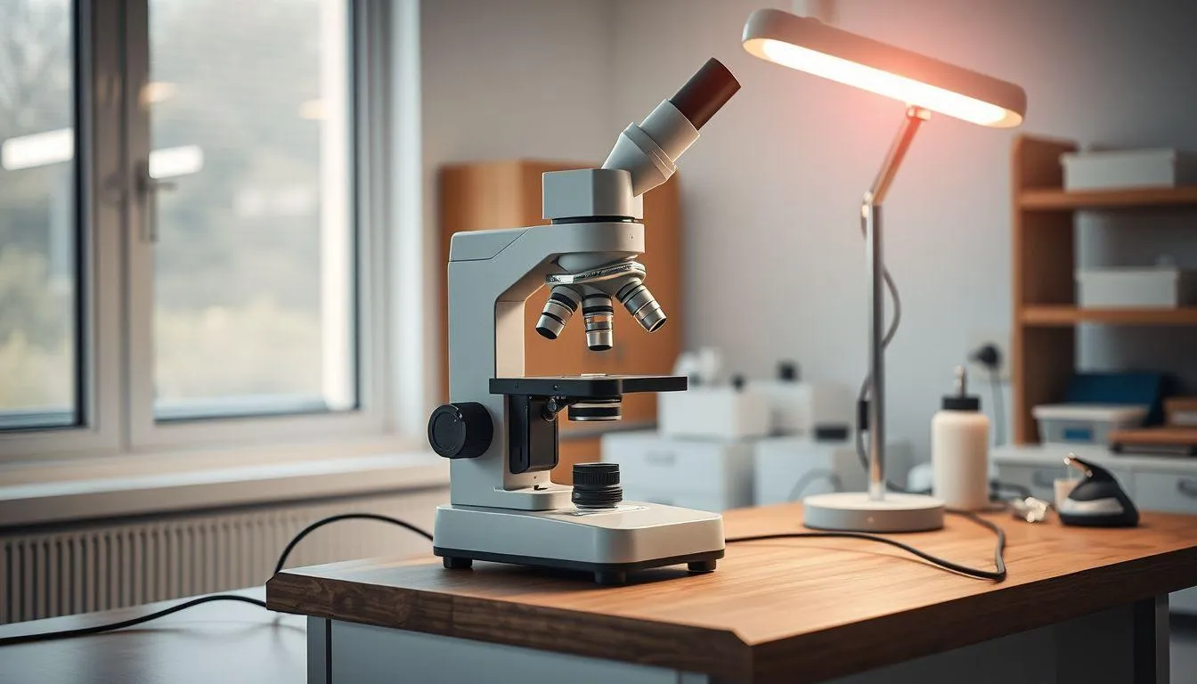 Persiapan Sebelum Menggunakan Mikroskop (c) Ilustrasi AI