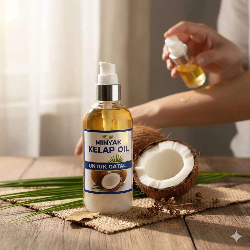 Langkah-Langkah Menggunakan Minyak Kelapa untuk Gatal (c) Ilustrasi AI
