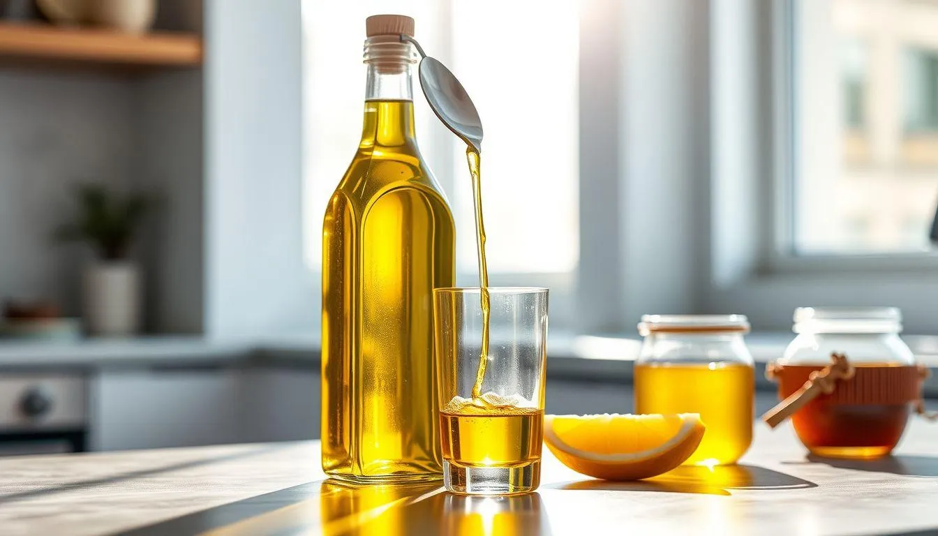 Cara Minum Minyak Zaitun Extra Virgin Olive Oil (c) Ilustrasi AI