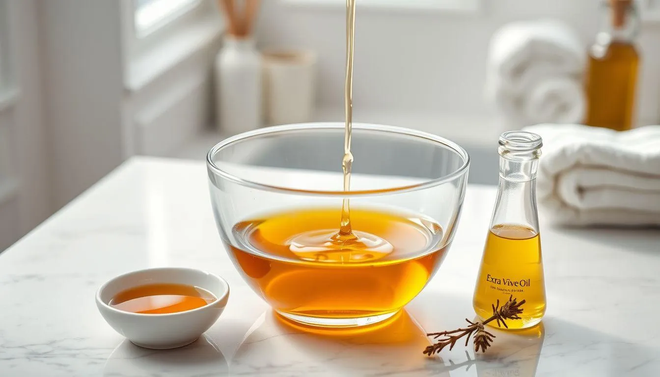 Variasi Masker Rambut dengan Minyak Zaitun (c) Ilustrasi AI