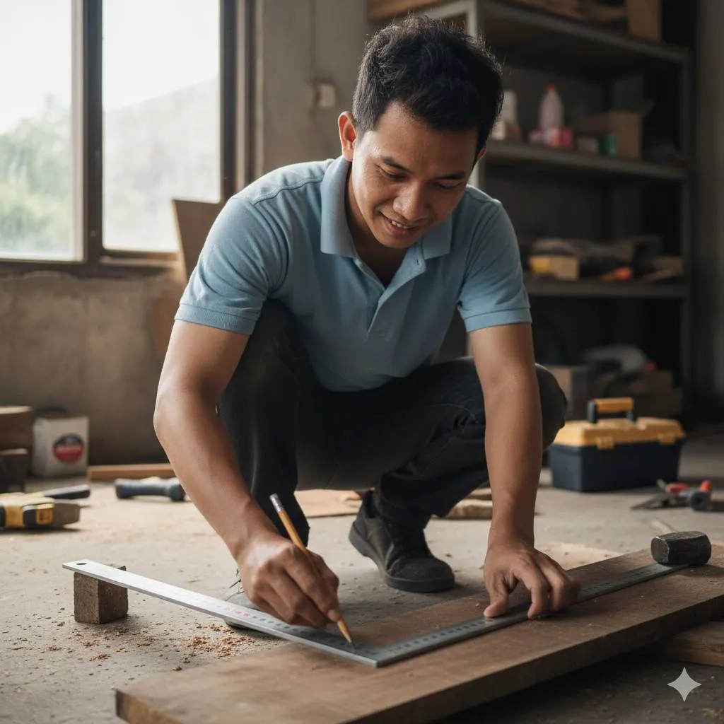 Langkah-Langkah Cara Menggunakan Mistar (c) Ilustrasi AI