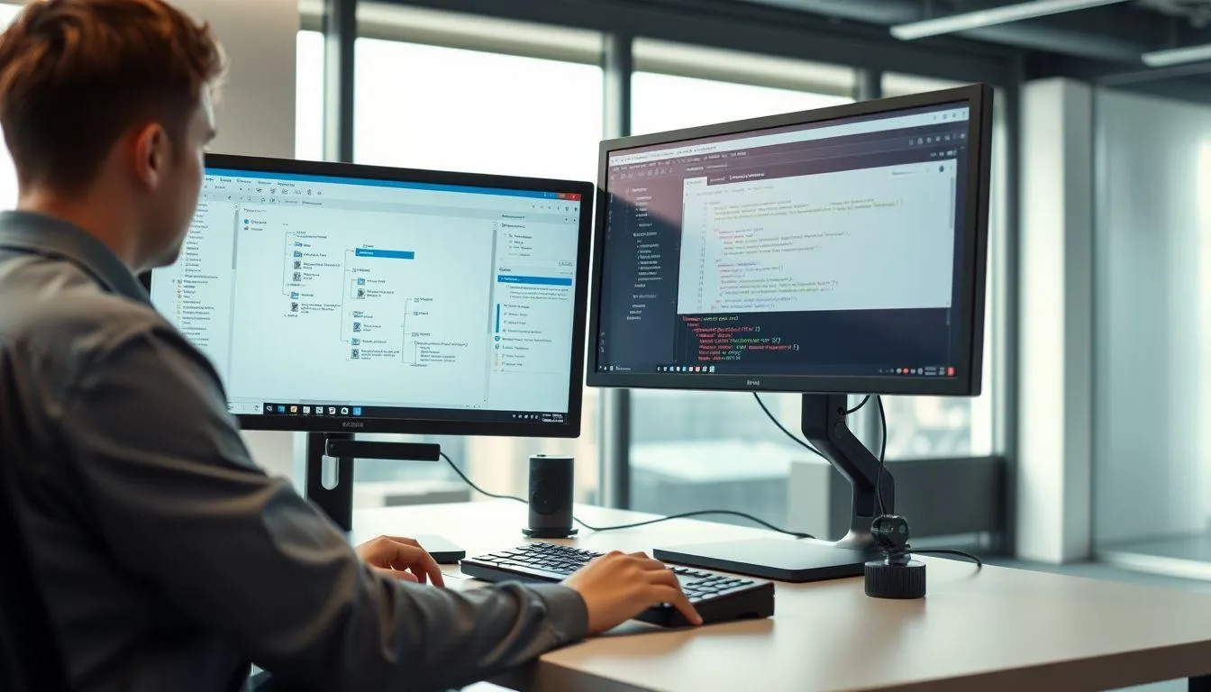 Menggunakan Tools Visual MySQL (c) Ilustrasi AI