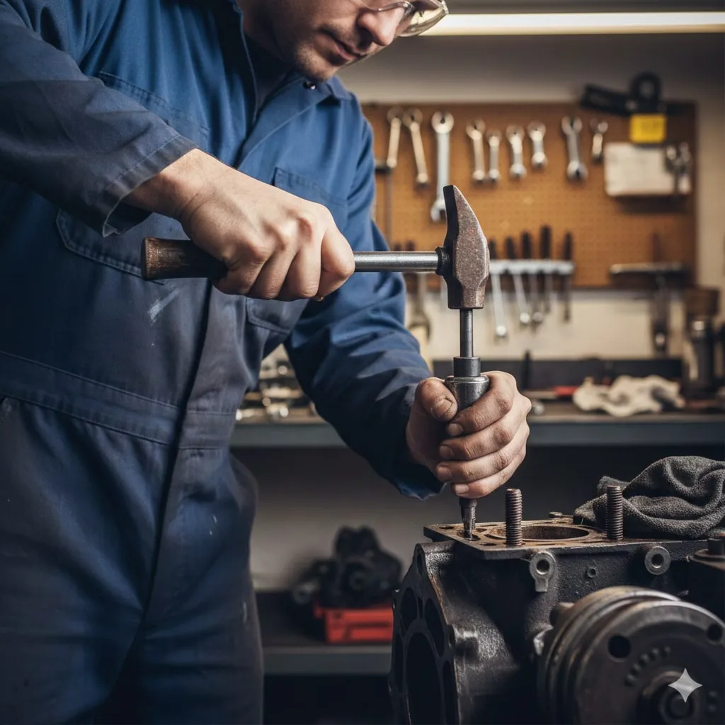 Langkah-Langkah Cara Menggunakan Obeng Ketok (c) Ilustrasi AI