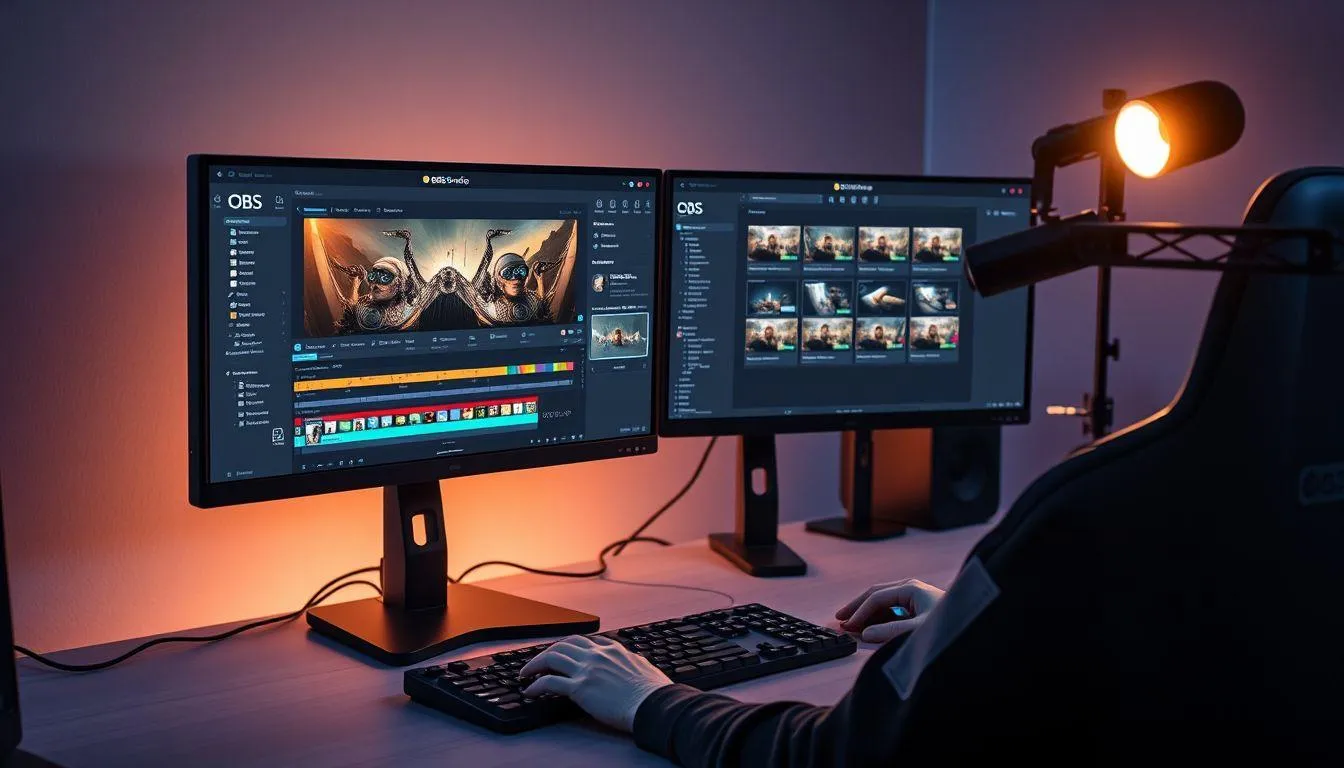 Cara Setting Scene dan Sources di OBS Studio (c) Ilustrasi AI