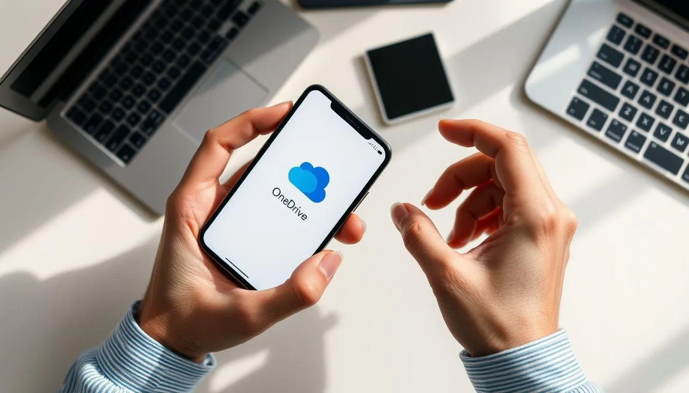 Menggunakan OneDrive di Perangkat Seluler (c) Ilustrasi AI