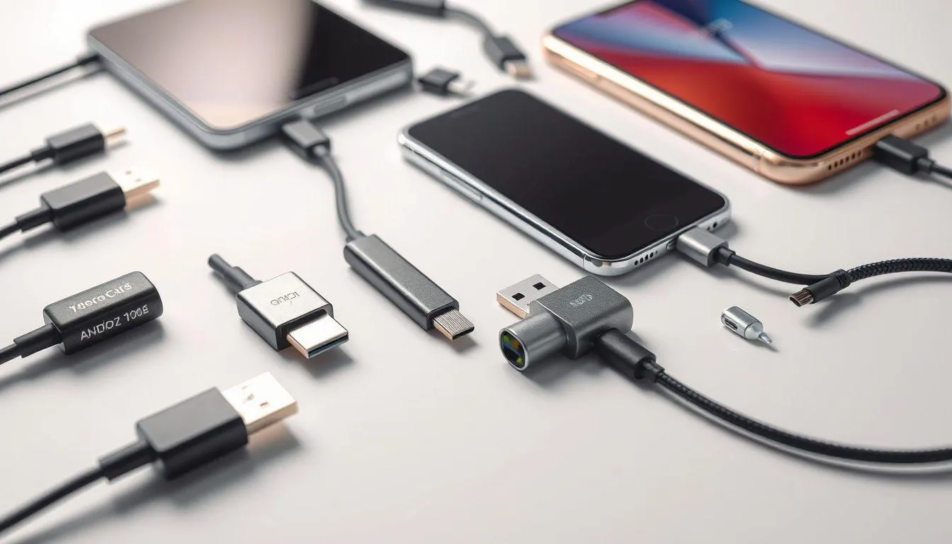 Jenis-Jenis Konektor dan Kabel OTG (c) Ilustrasi AI