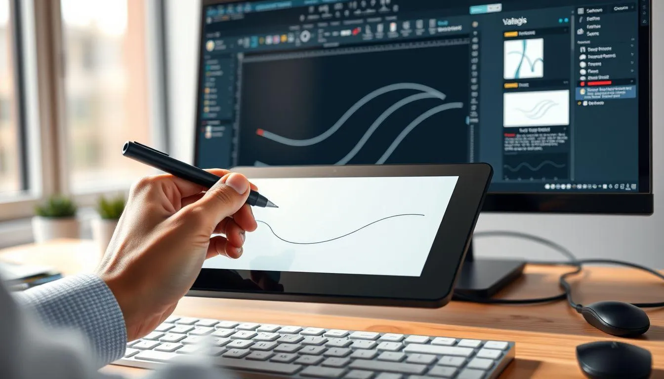 Cara Membuat Garis Lengkung dengan Pen Tool (c) Ilustrasi AI
