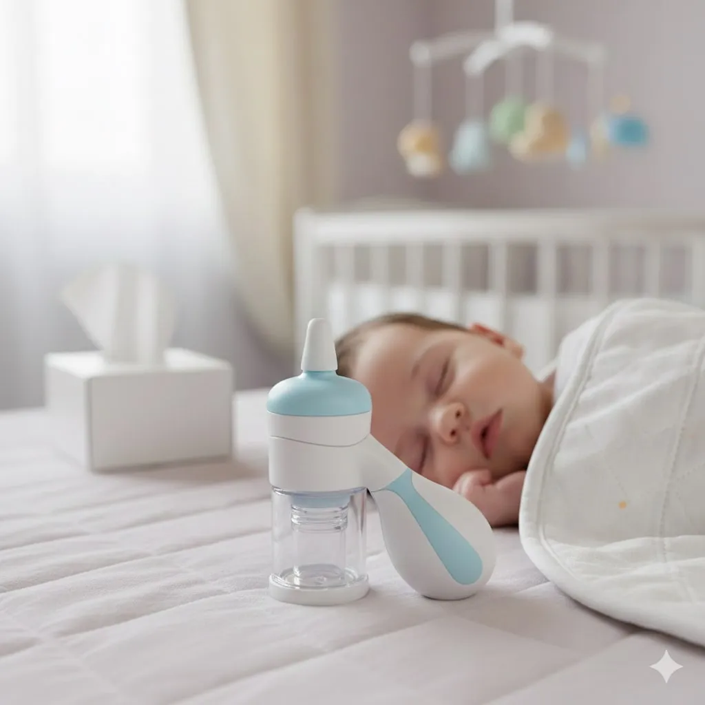 Kapan Perlu Menggunakan Penyedot Ingus Bayi (c) Ilustrasi AI