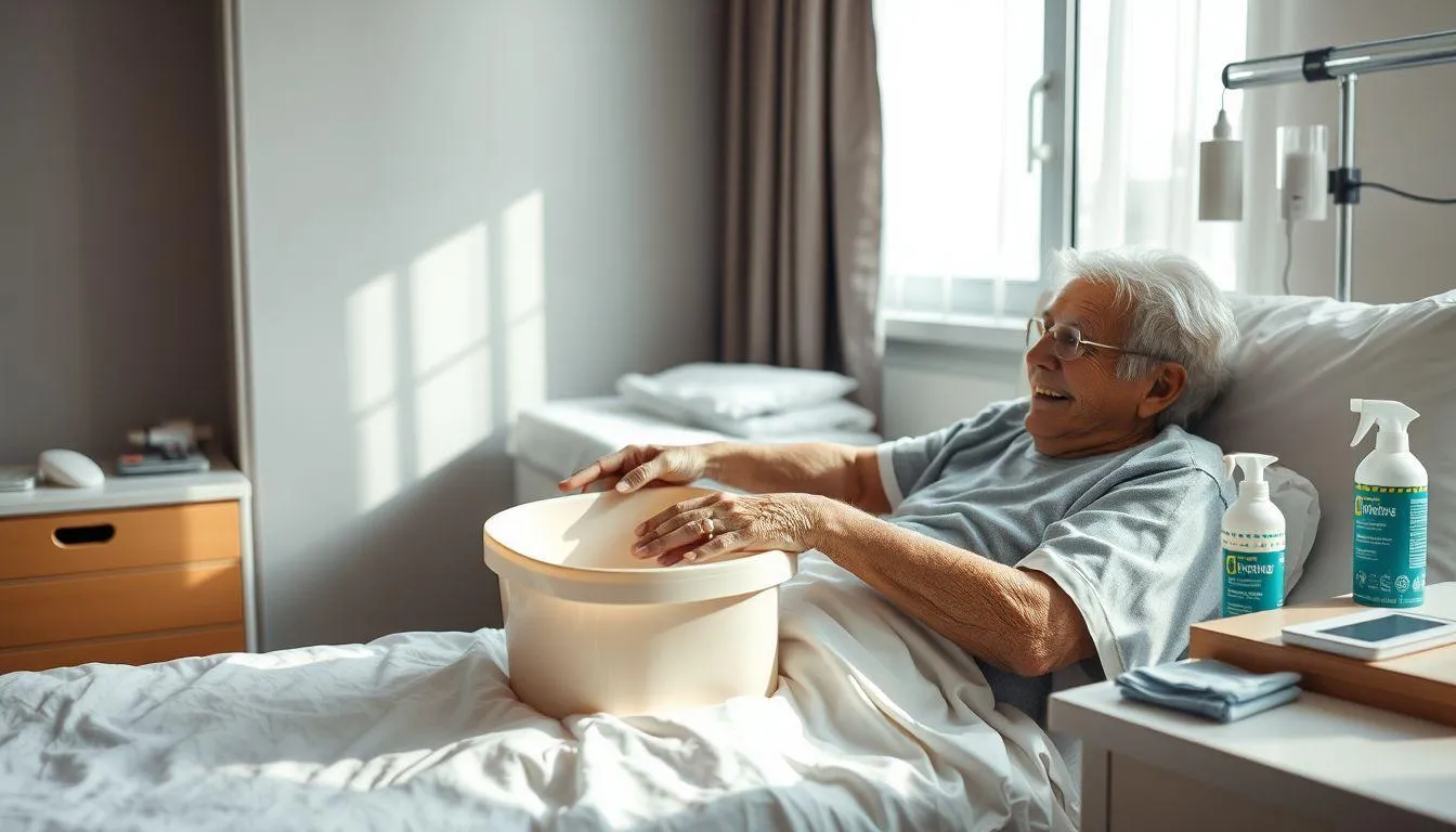 Cara Menggunakan Pispot Urinal untuk Lansia dan Pasien (c) Ilustrasi AI