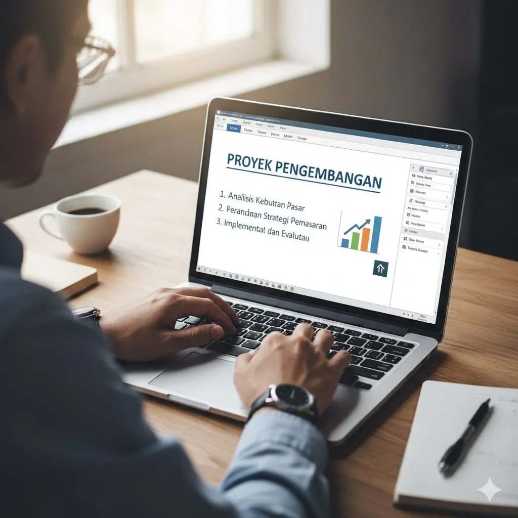 Menambahkan dan Memformat Teks pada Slide (c) Ilustrasi AI