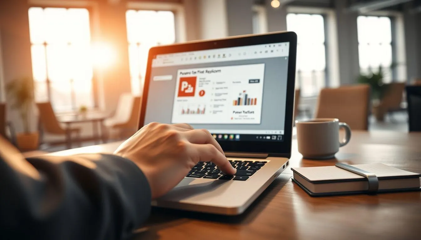 Menyimpan dan Menyajikan Presentasi (c) Ilustrasi AI