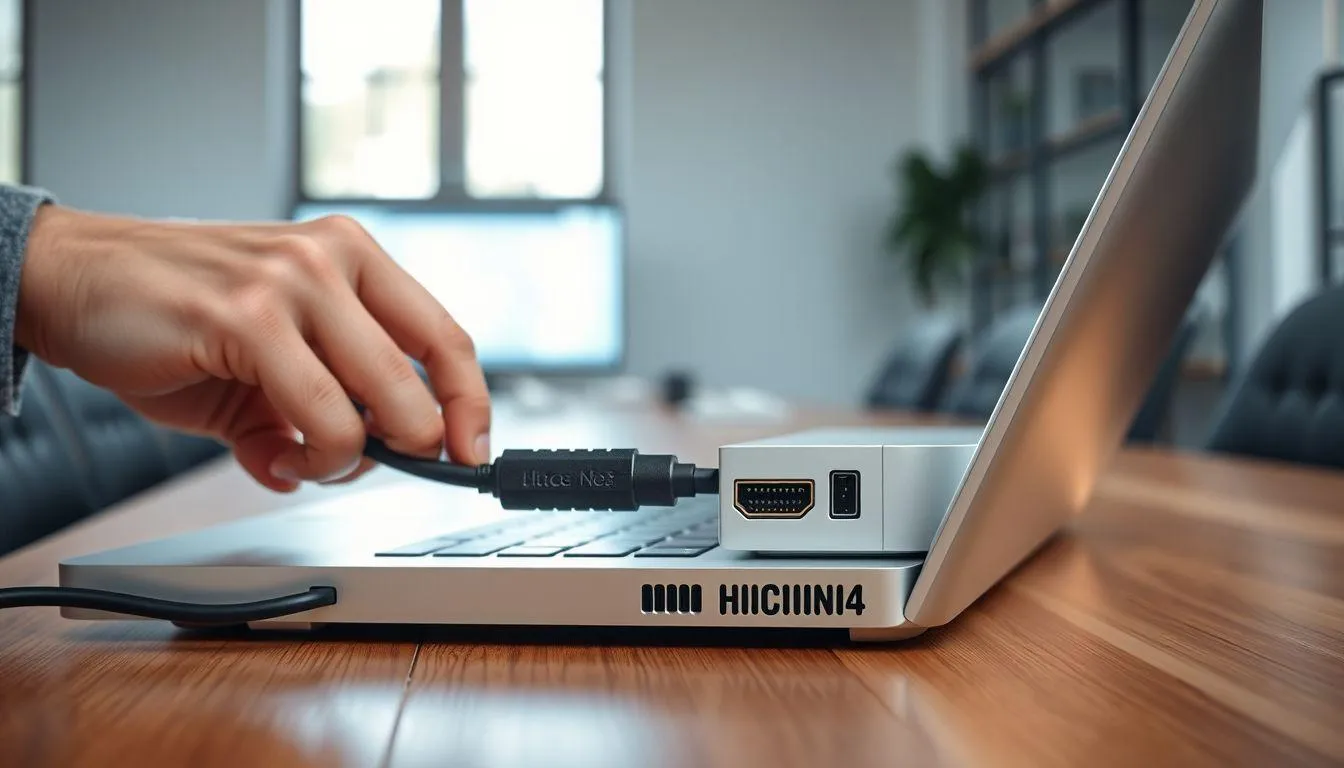 Cara Menghubungkan Laptop ke Proyektor (c) Ilustrasi AI