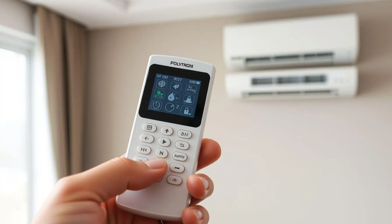 15. Panduan Simbol pada Remote AC Polytron (c) Ilustrasi AI