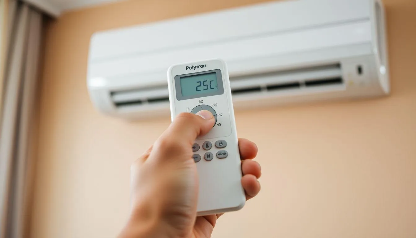 2. Cara Menggunakan Remote AC Polytron untuk Mengatur Suhu Ruangan (c) Ilustrasi AI
