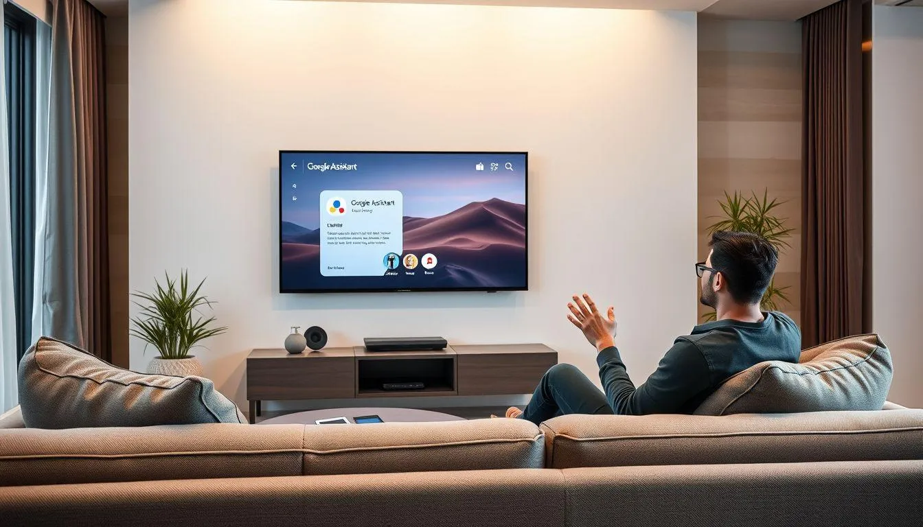 Menggunakan Voice Control pada Smart TV (c) Ilustrasi AI