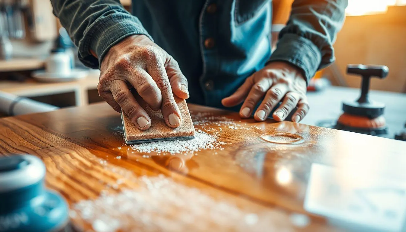 Finishing dan Perawatan Kayu Berlapis Resin (c) Ilustrasi AI