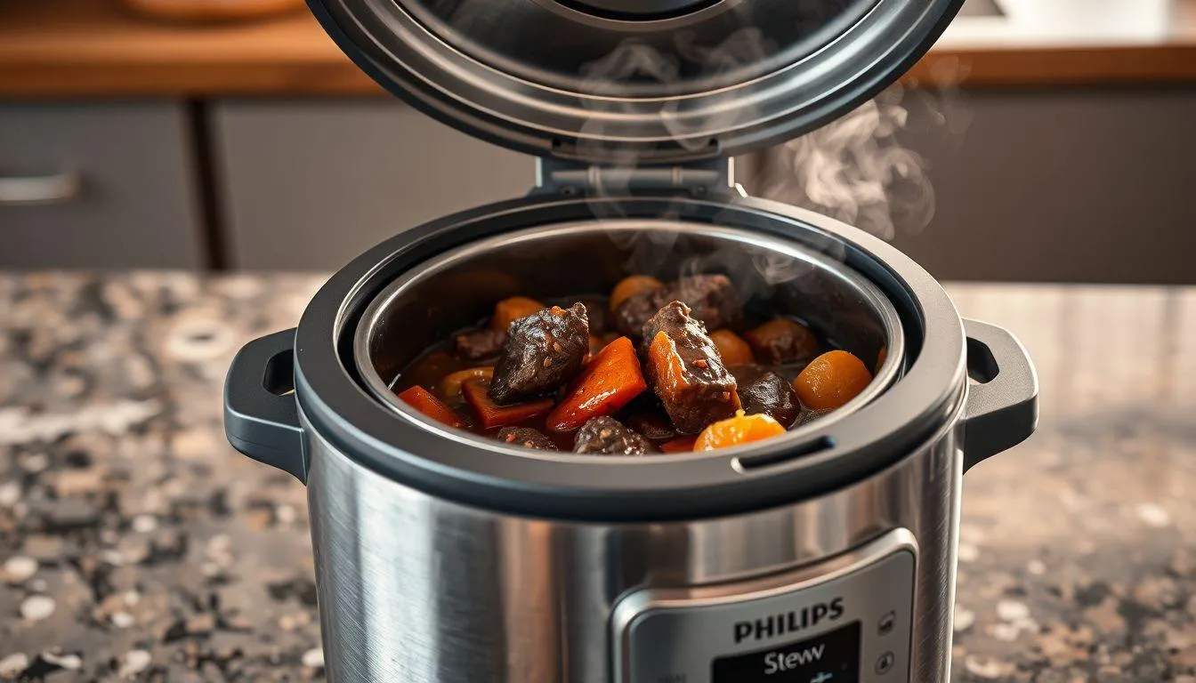 11. Cara Menggunakan Fungsi Stew pada Rice Cooker Philips 3000 Series (c) Ilustrasi AI
