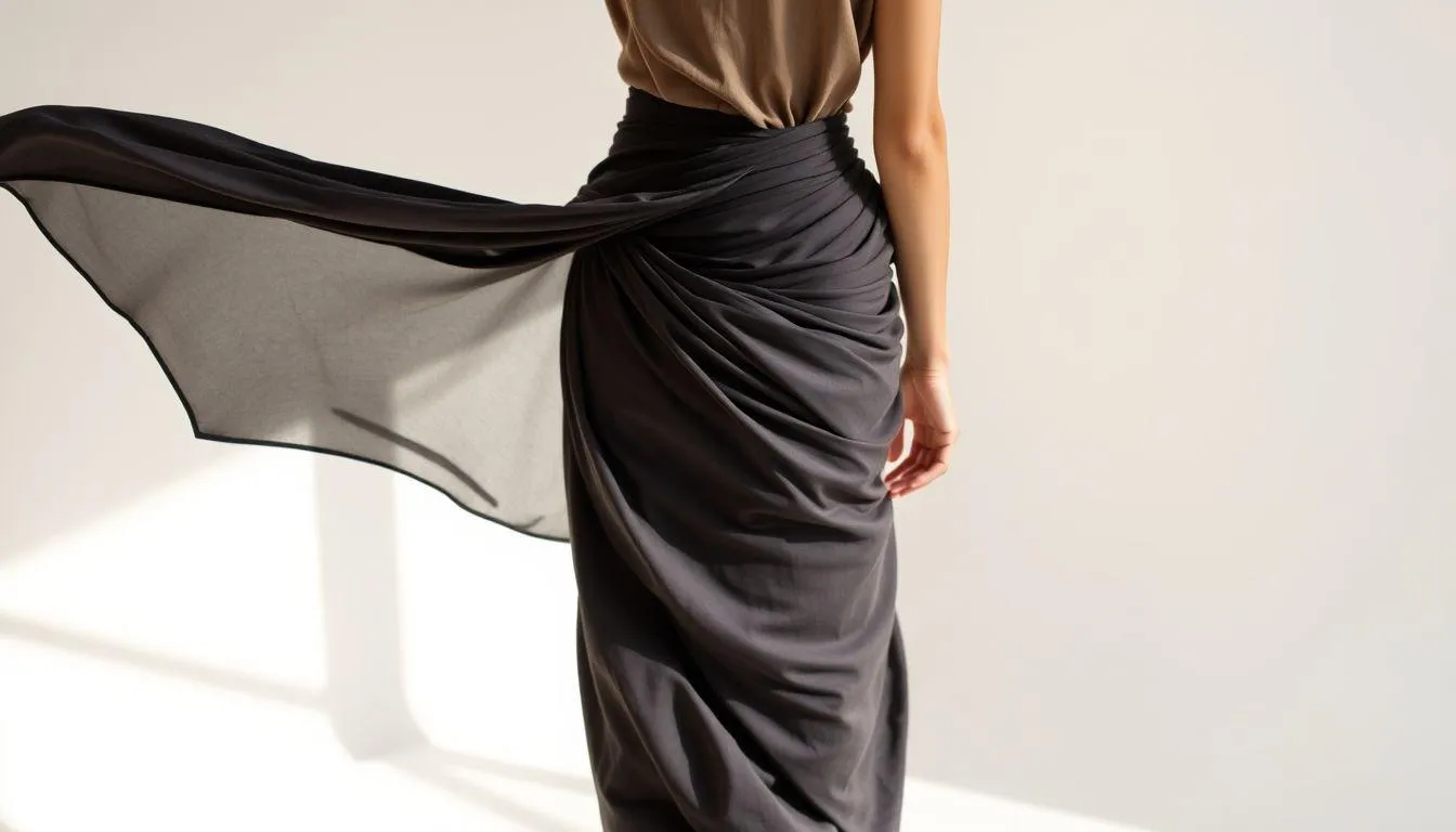 Cara Menggunakan Rok Lilit Model Draperi (c) Ilustrasi AI