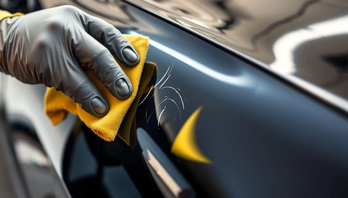 1. Cara Menggunakan Scratch Remover pada Baret Ringan di Clear Coat (c) Ilustrasi AI