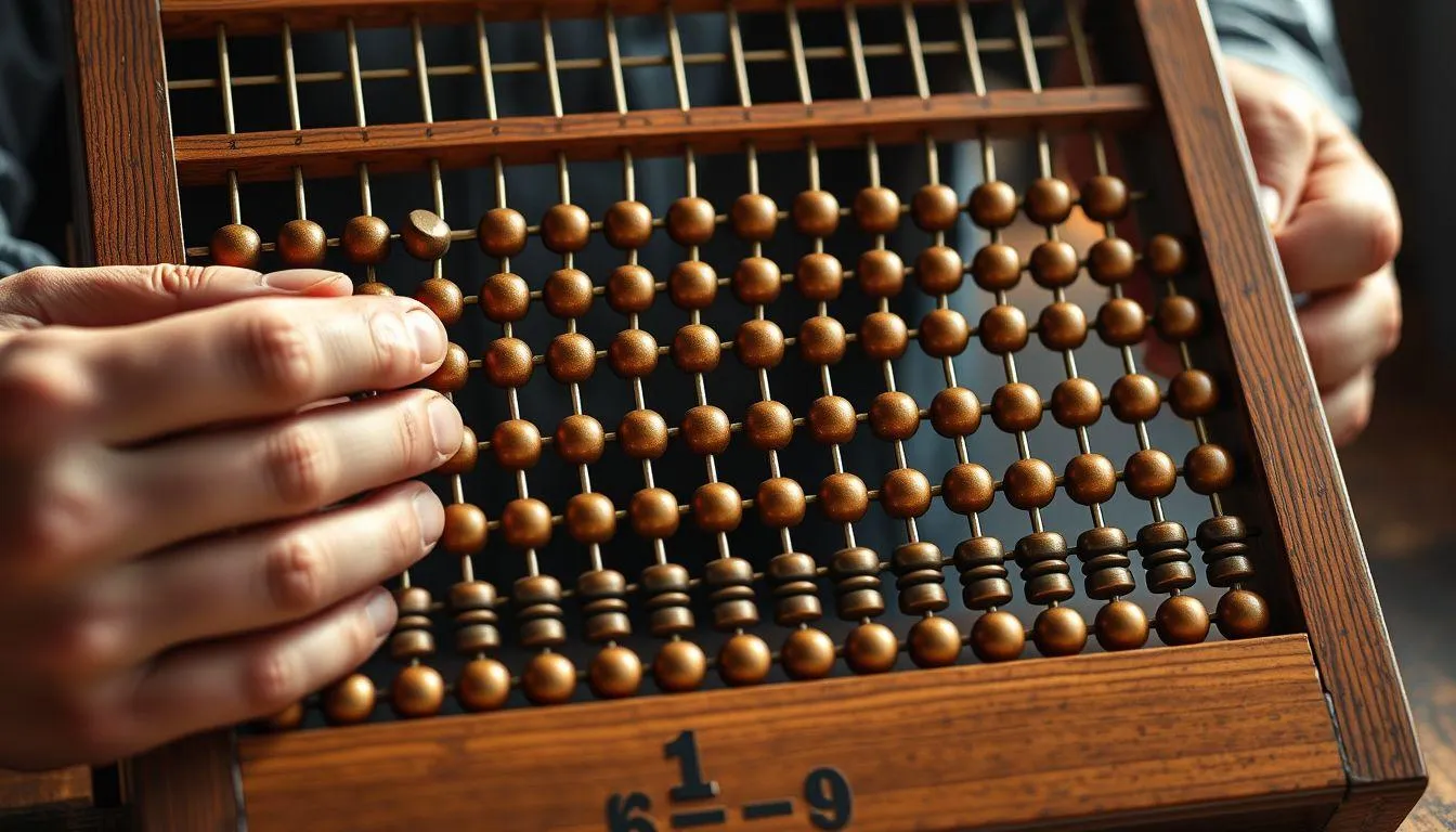 Teknik Perkalian dan Pembagian Menggunakan Sempoa (c) Ilustrasi AI