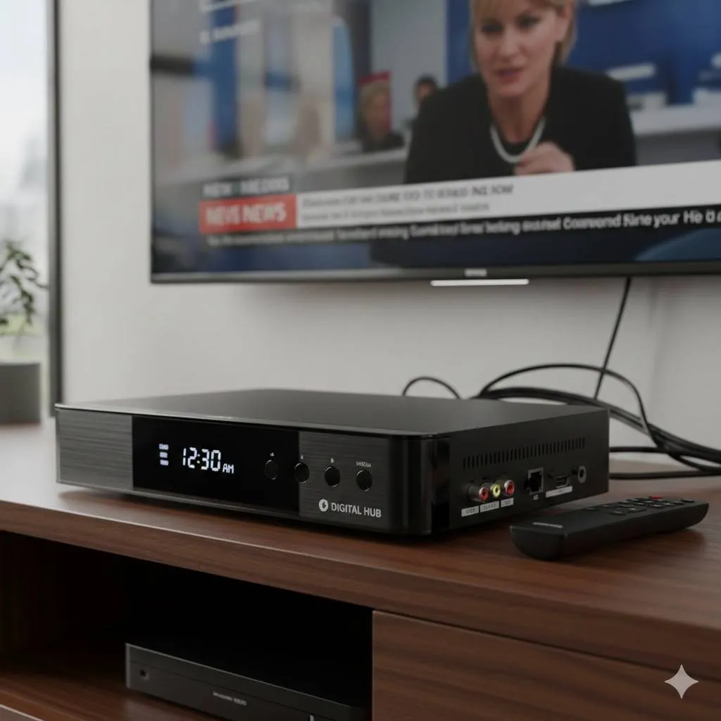 Cara Menggunakan Set Top Box di TV Tabung (c) Ilustrasi AI