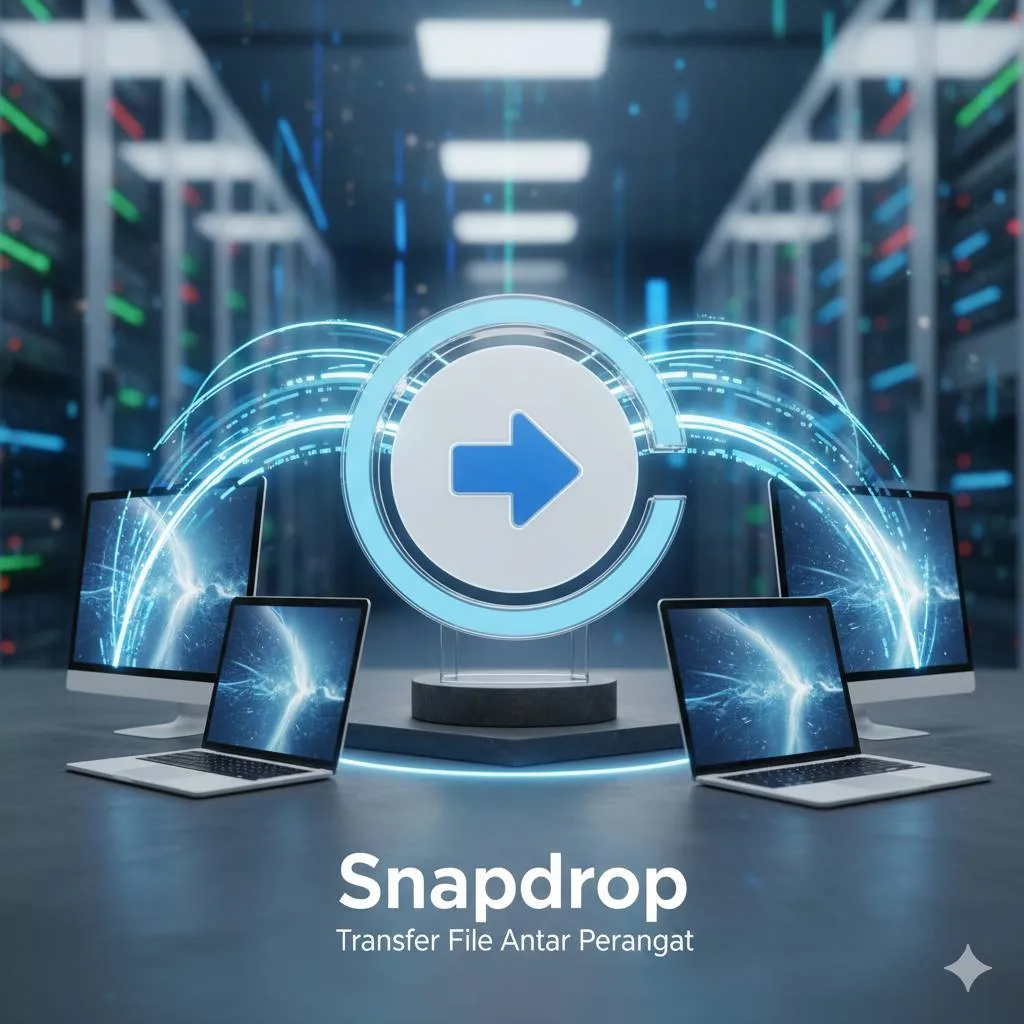 Langkah-Langkah Cara Menggunakan Snapdrop untuk Mengirim File (c) Ilustrasi AI
