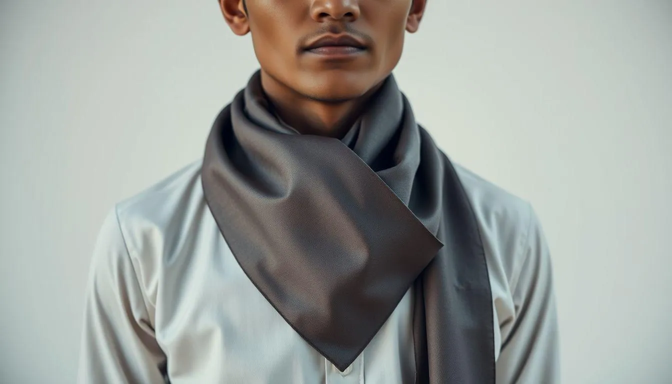 Cara Menggunakan Sorban di Leher (c) Ilustrasi AI