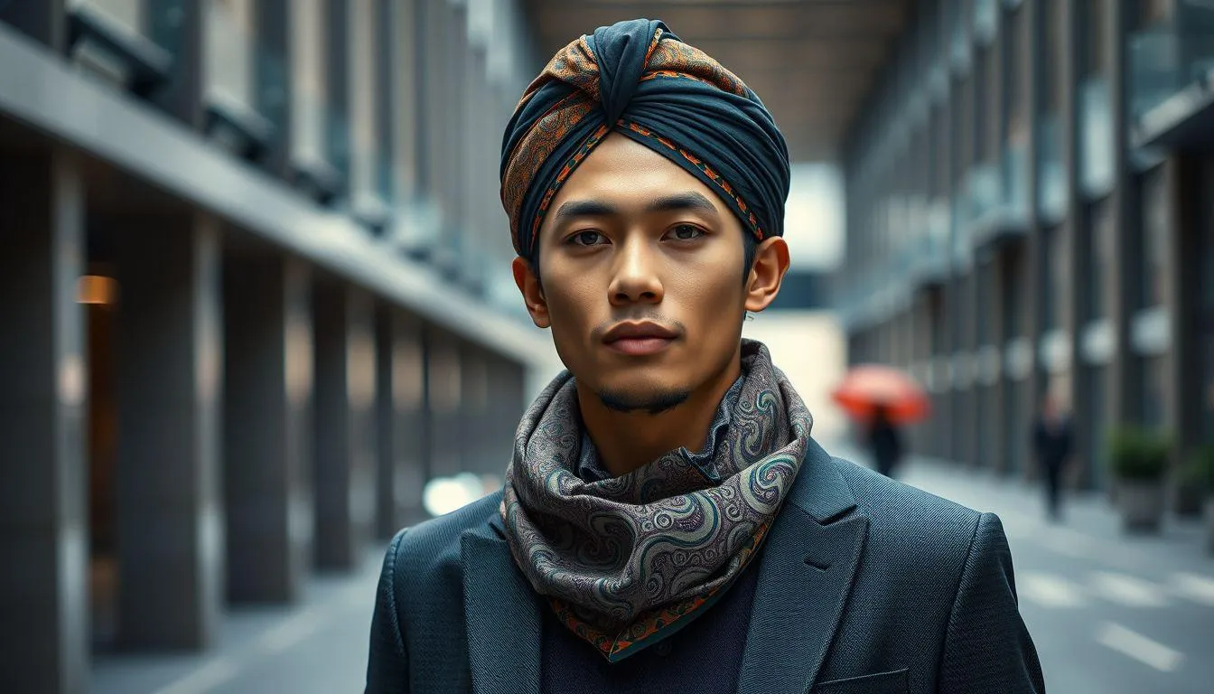 Cara Menggunakan Sorban sebagai Pelengkap Fashion (c) Ilustrasi AI