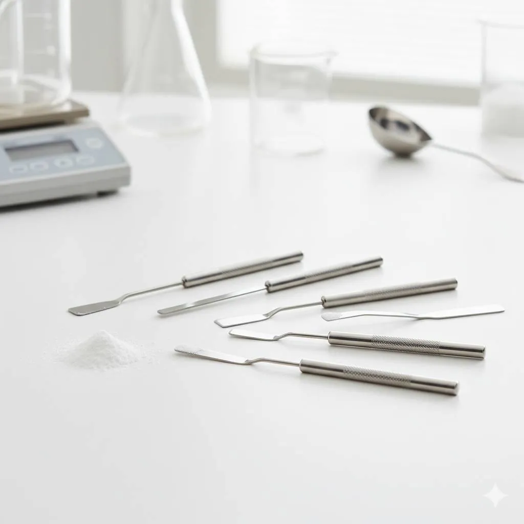 Jenis-Jenis Spatula Laboratorium dan Kegunaannya (c) Ilustrasi AI